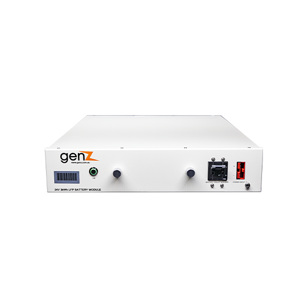 Introducing the genZ Lithium 24V 3kWh LiFePO4 Rack Module, a state-of-the-art scalable energy solution designed for a wide range of power applications. Introducing the genZ Lithium 24V 3kWh LiFePO4 Rack Module, a state-of-the-art scalable energy solution designed for a wide range of power applications.