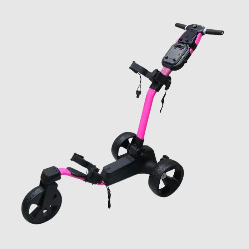 Pink-Golf-Cart-Remote-Control-Folding-Pull-Push-Trolley.webp